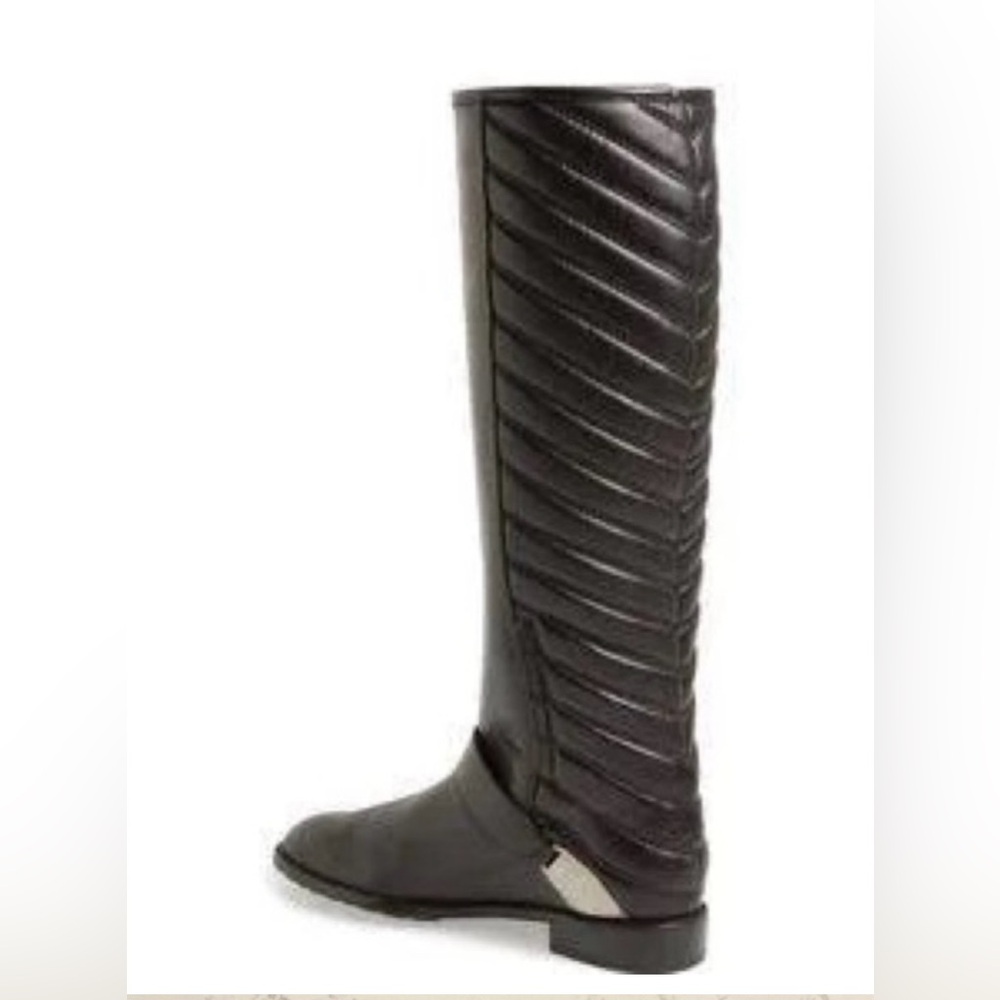 Stuart Weitzman Raceway Quilted Riding Boots